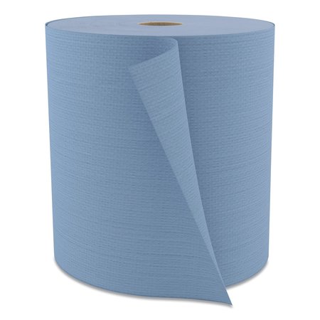 CASCADES PRO Tuff-Job Hardwound Paper Towels, 1 Ply, Continuous Roll Sheets, 514.58 ft, Blue W802